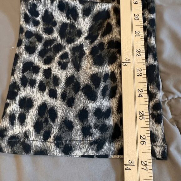 NEW! MIAOU The Junior Pant Gray Leopard Exposed Button Fly Size 25 - Picture 12 of 13